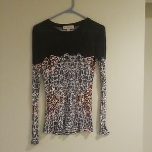 ♡ Womans juniors sheer Philosophy long sleeve top